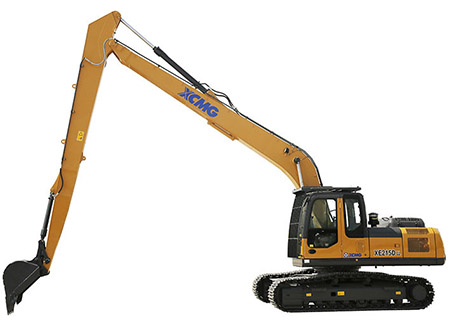 XCMG Long Boom Excavator 20 ton New Hydraulic Excavators with Cummins Engine XE215DLL