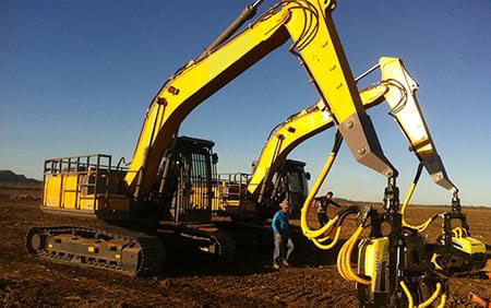 Excavators logging in Australia